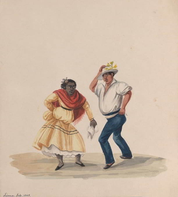 一男一女在跳舞