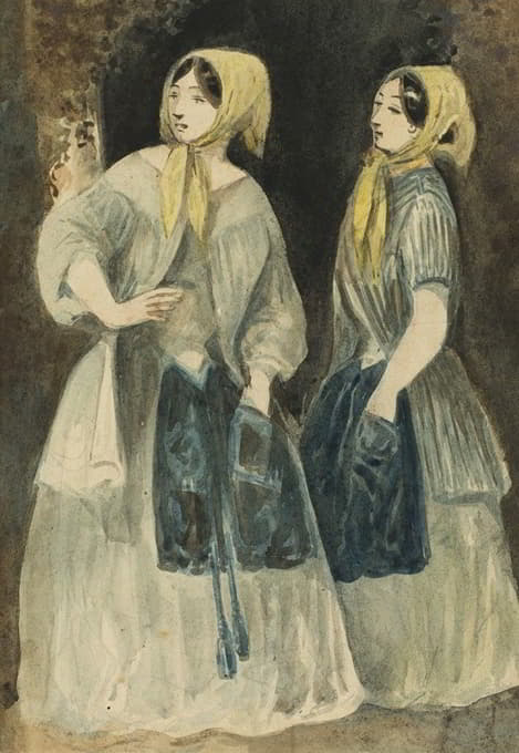 两个戴黄头巾的女人