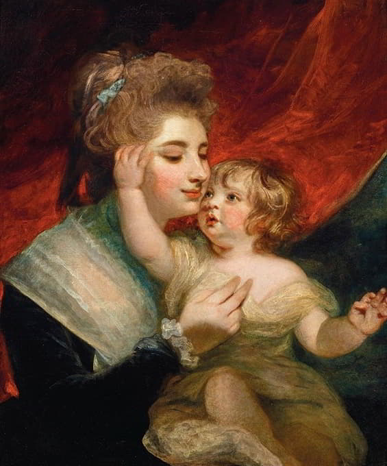 达什伍德夫人（1763-1796）及其儿子亨利·乔治·梅恩（1782-1803）的肖像