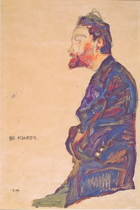 Egon Schiele - Max Kahrer im Profil