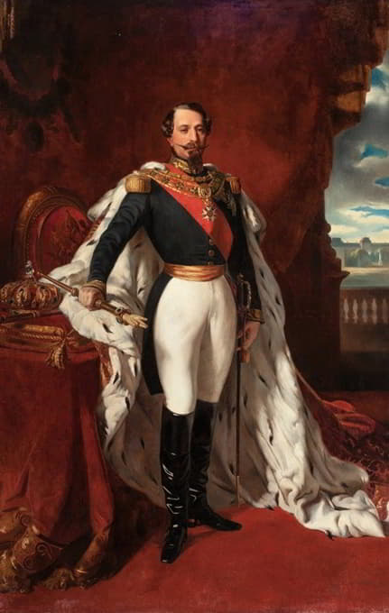 After Franz Xaver Winterhalter - Portrait en l’Empereur Napoléon III