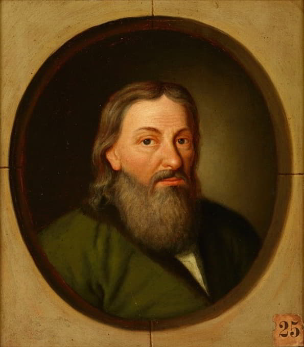 Friedrich Kloss - Portrait of Stanisław Orzechowski (1513-1566) Oksza Coat of Arms, Canon of Przemyśl, Religious and Political Writer