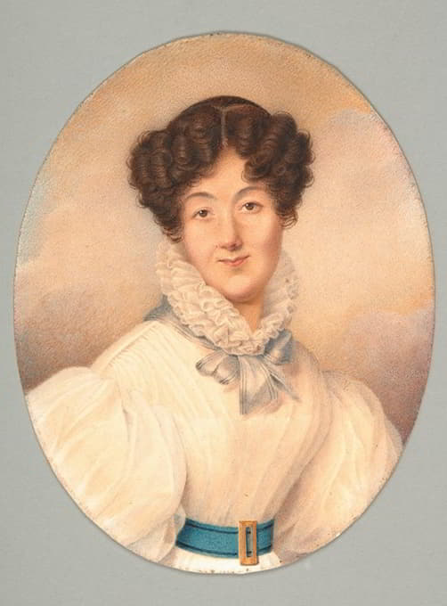 Jóseph Bordes - Lady in a White Gown
