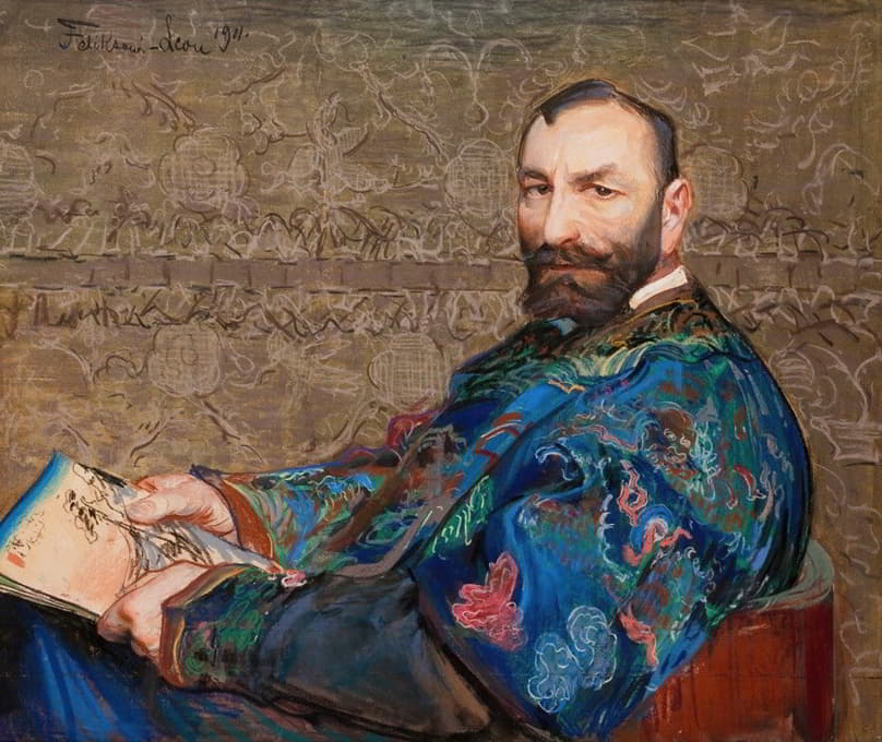 Leon Wyczółkowski - Portret Feliksa Jasieńskiego w błękitnym kaftanie