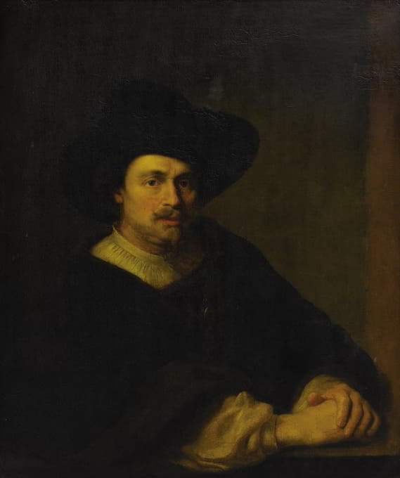 Follower of FERDINAND BOL - Portrait of a Man with Hat