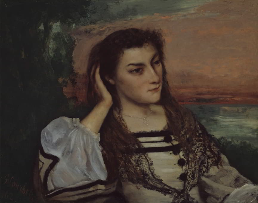 Gustave Courbet - Reverie (Portrait of Gabrielle Borreau)