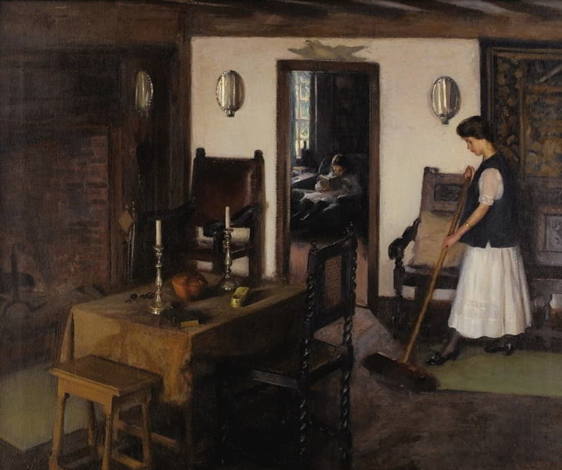 John Hubbard Rich - Woman Tidying the Kitchen