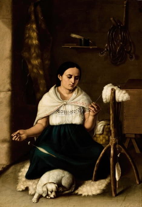 Luis Cadena - Woman Spinning (Hilandera)