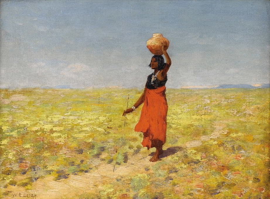 William Robinson Leigh - Blind Hopi Girl Returning from a Desert Watering Hole
