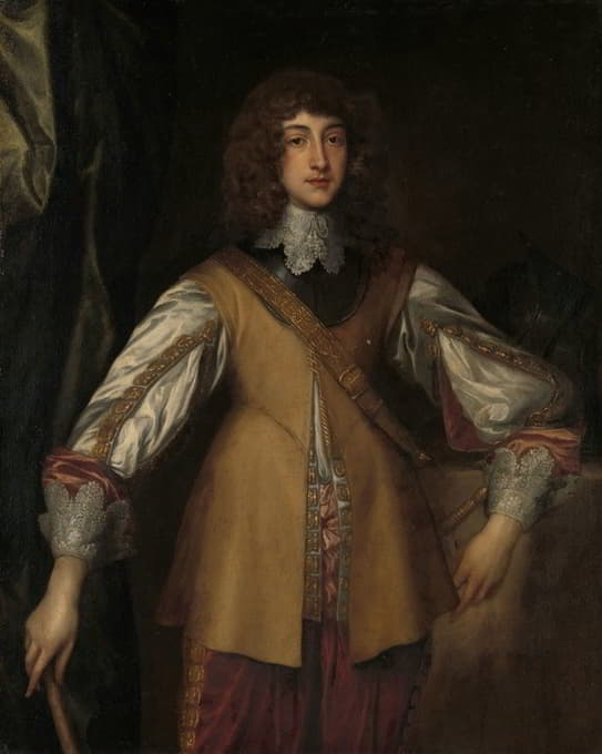 After Anthony van Dyck - Portrait of Rupert (1619-1682), Prince and Count Palatine of the Rhine and Duke of Cumberland, in Combat Dress