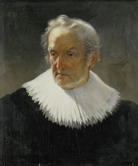 Christiaan Julius Lodewijk Portman - An old Man in 17th-century Dress