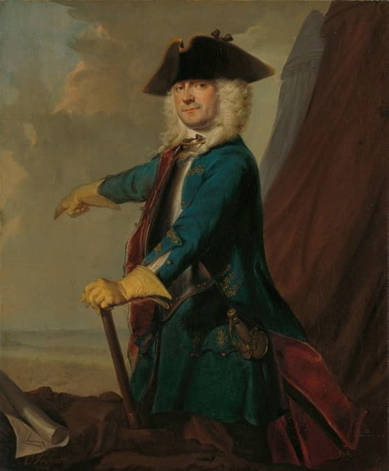 Cornelis Troost - Gerrit Sichterman (1688-1730). Quartermaster-General of the Cavalry, Colonel of the Oranje-Groningen Infantry Regiment, Commandant of Grave