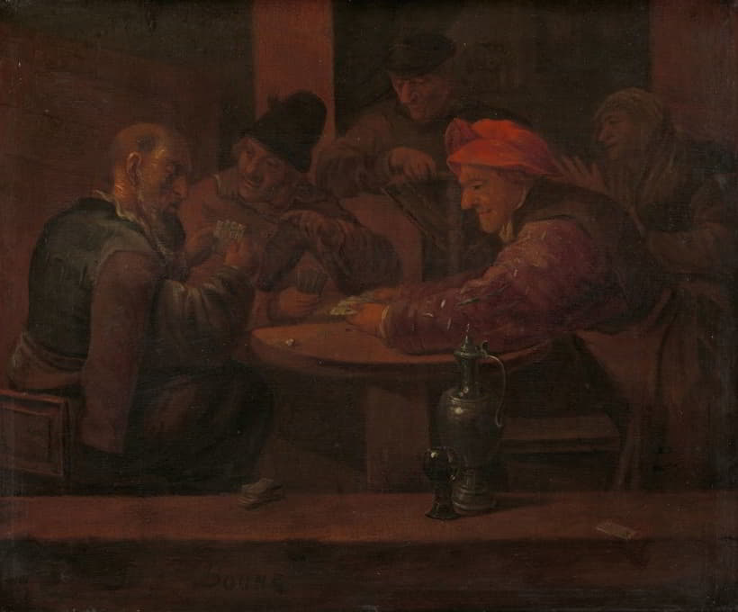 Daniel Boone - Men Playing Cards in a Tavern