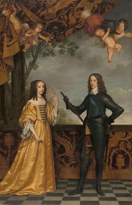 奥兰治王子威廉二世（1626-1650）及其妻子玛丽·斯图尔特（1631-1660）的肖像