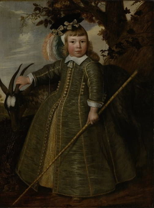 Jan Albertsz. Rotius - Portrait of a boy with a billygoat