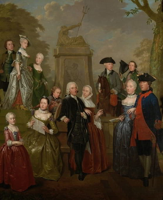 Jan Stolker - Portrait of Theodorus Bisdom van Vliet and his Family