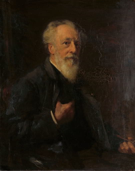 艺术画家J.A.B.斯特罗贝尔（1821-1905）肖像