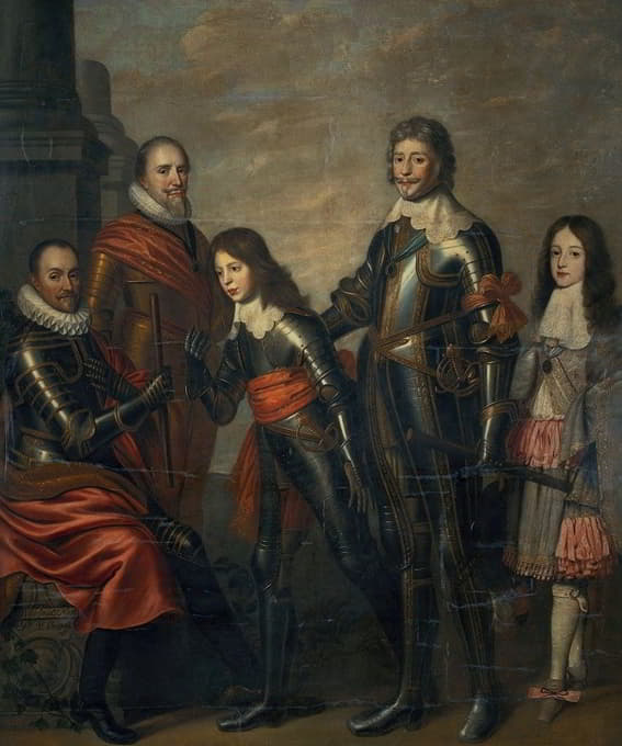 Pieter Nason - Four Generations of the Princes of Orange; William I, Maurice and Frederick Henry, William II and William III