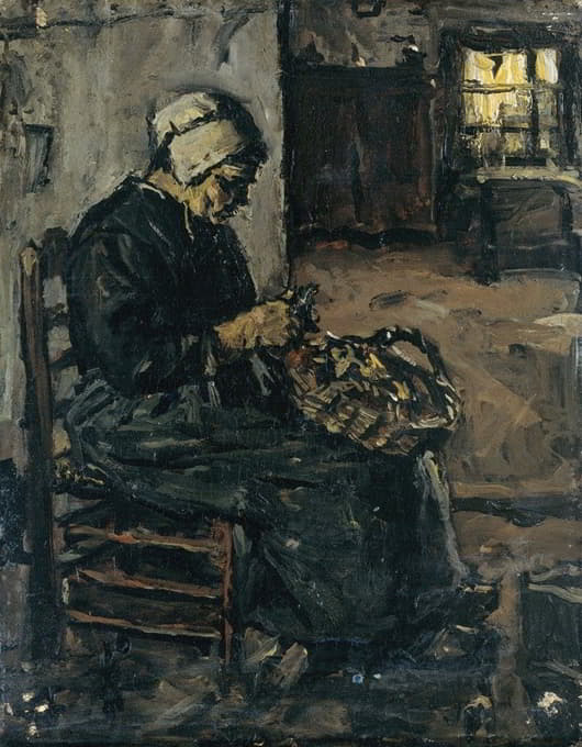 农民妇女削土豆