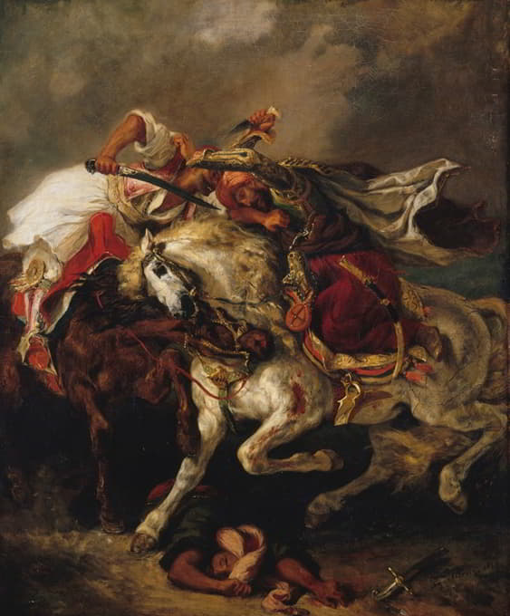 Eugène Delacroix - Le Combat du Giaour et du Pacha