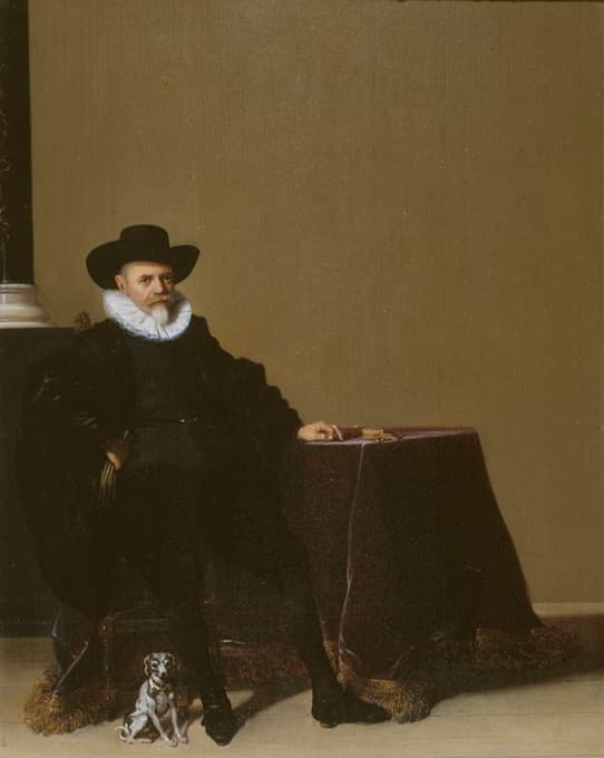 Hendrik Gerritsz Pot - Portrait d’homme en costume de velours noir