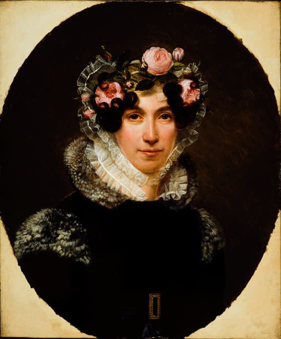 Henri-François Riesener - Portrait de Madame Bernard-Léon, épouse de l’acteur.