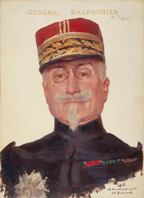 莫里斯·巴尔福里埃将军肖像（1852-1933）。