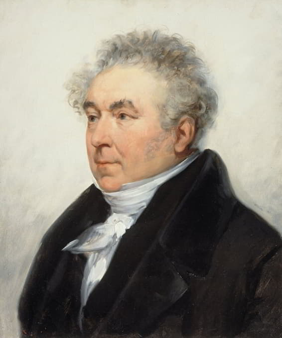 查尔斯·纪尧姆·艾蒂安的肖像画（1778-1845），戏剧作家和记者。