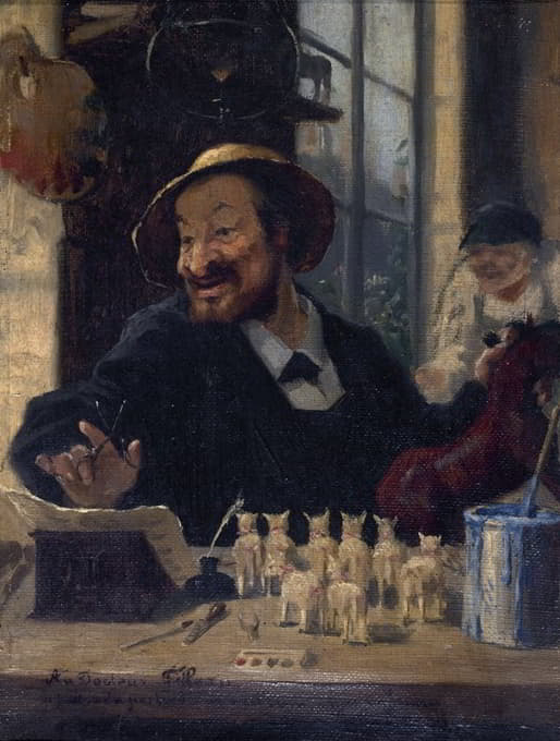 亚历山大·沙恩肖像（1823-1887），穆尔格“波希米亚生活”的“沙纳德”模型