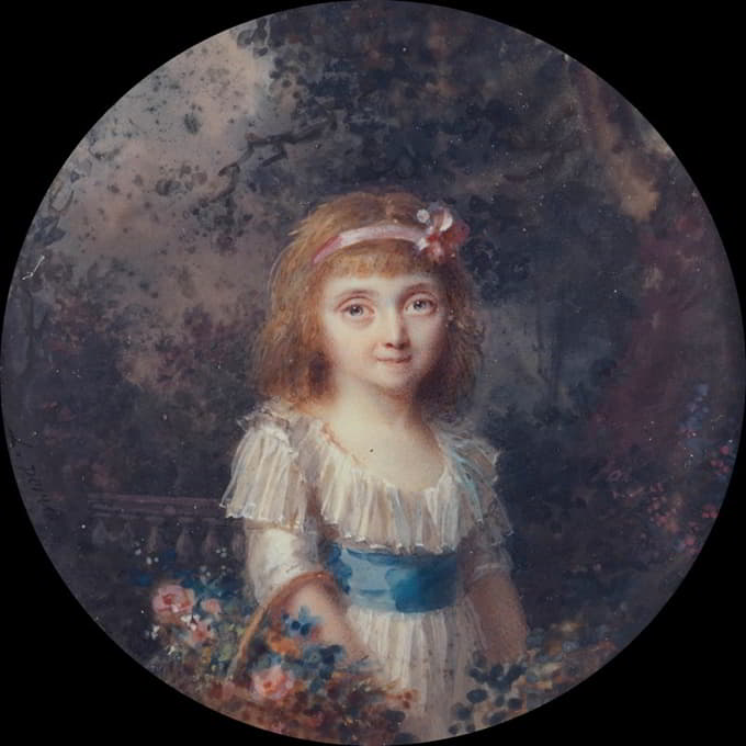 Lié Louis Périn-Salbreux - Portrait de fillette dans un parc