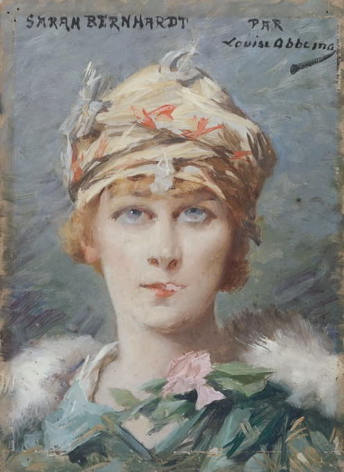 莎拉·伯恩哈特（1844-1923）的肖像画，扮演阿德里安·勒克莱尔