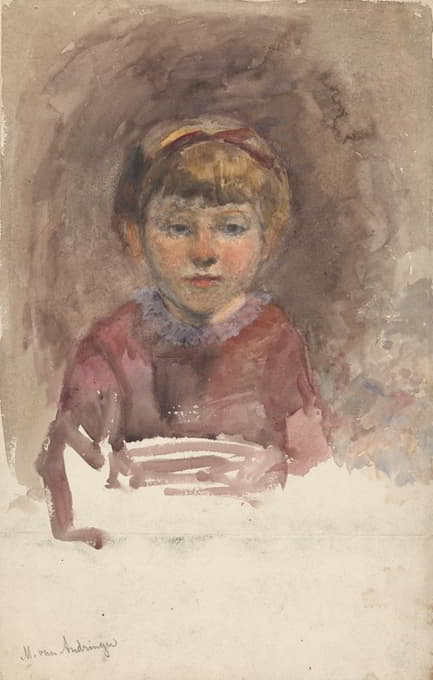 Martinus van Andringa - Kinderportretje, en face