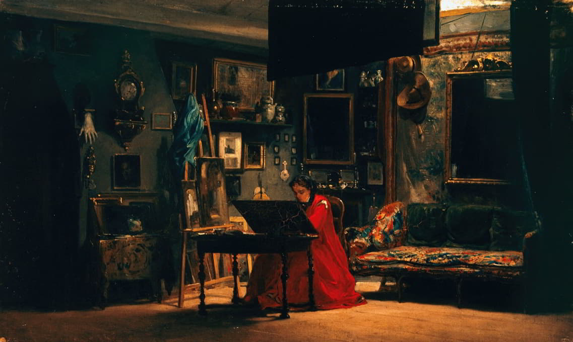 马蒂尔德公主（1820-1904）在库塞尔街的工作室里