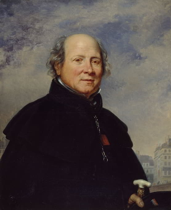 爱德谟冠军的肖像，一个穿着蓝色小外套的人（1764-1852），慈善家