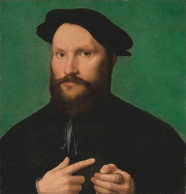 Joos Van Cleve - Portrait of a bearded man
