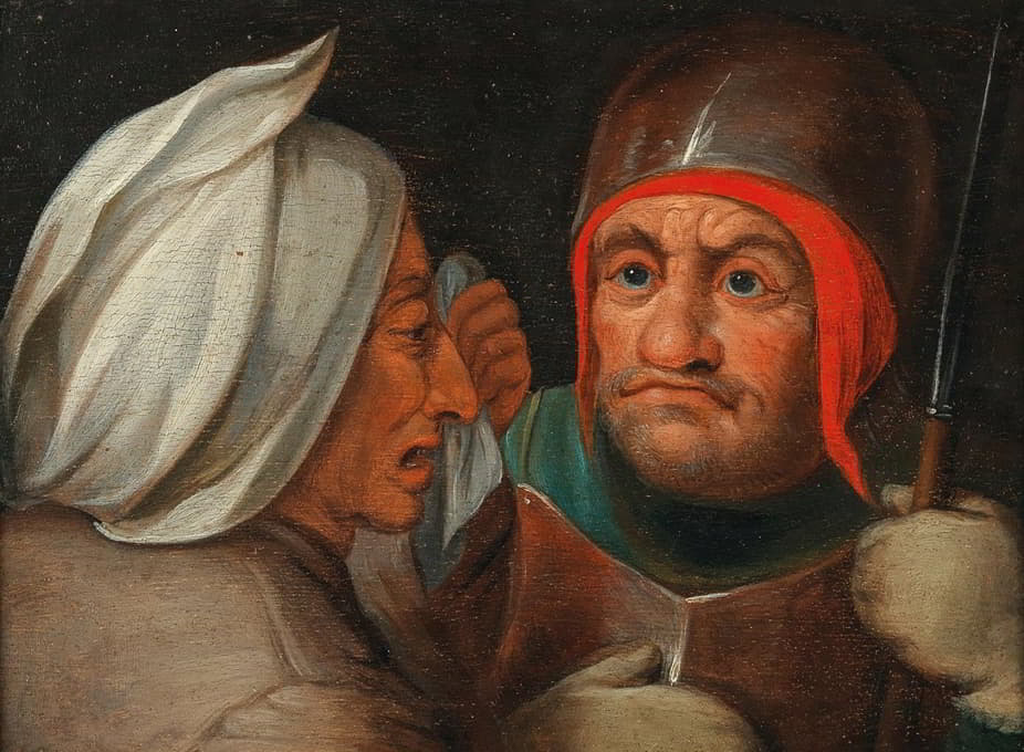 Pieter Balten - A soldier and a peasant woman