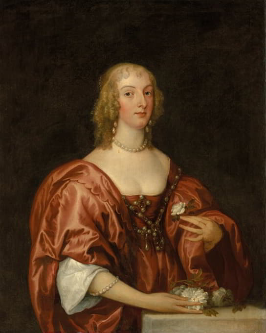 Workshop of Anthony van Dyck - Portrait of Anna Sophia, Countess of Carnarvon (c.1610-c.1695)