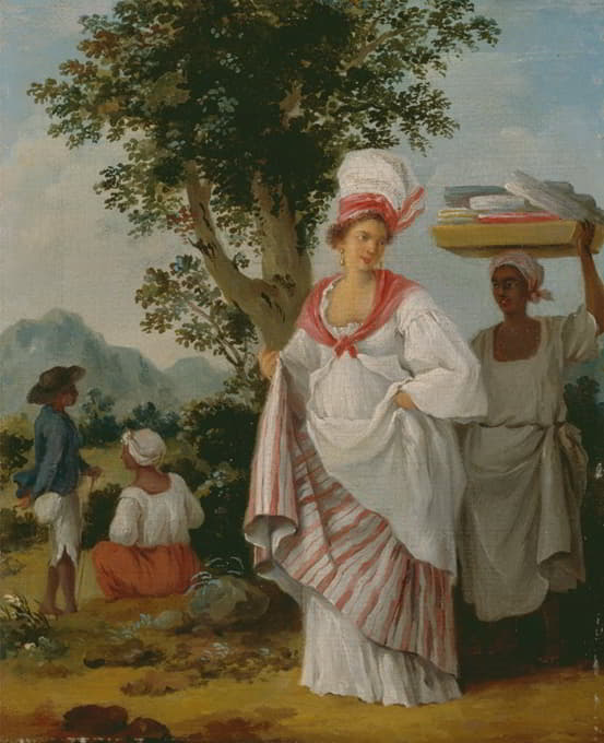 Agostino Brunias - A West Indian Creole Woman Attended by her Black Servant