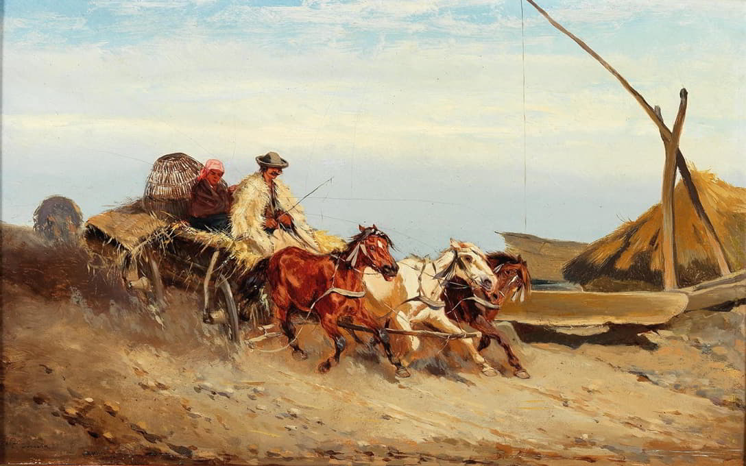 Alexander Von Bensa - Heimfahrt der ungarischen Bauern