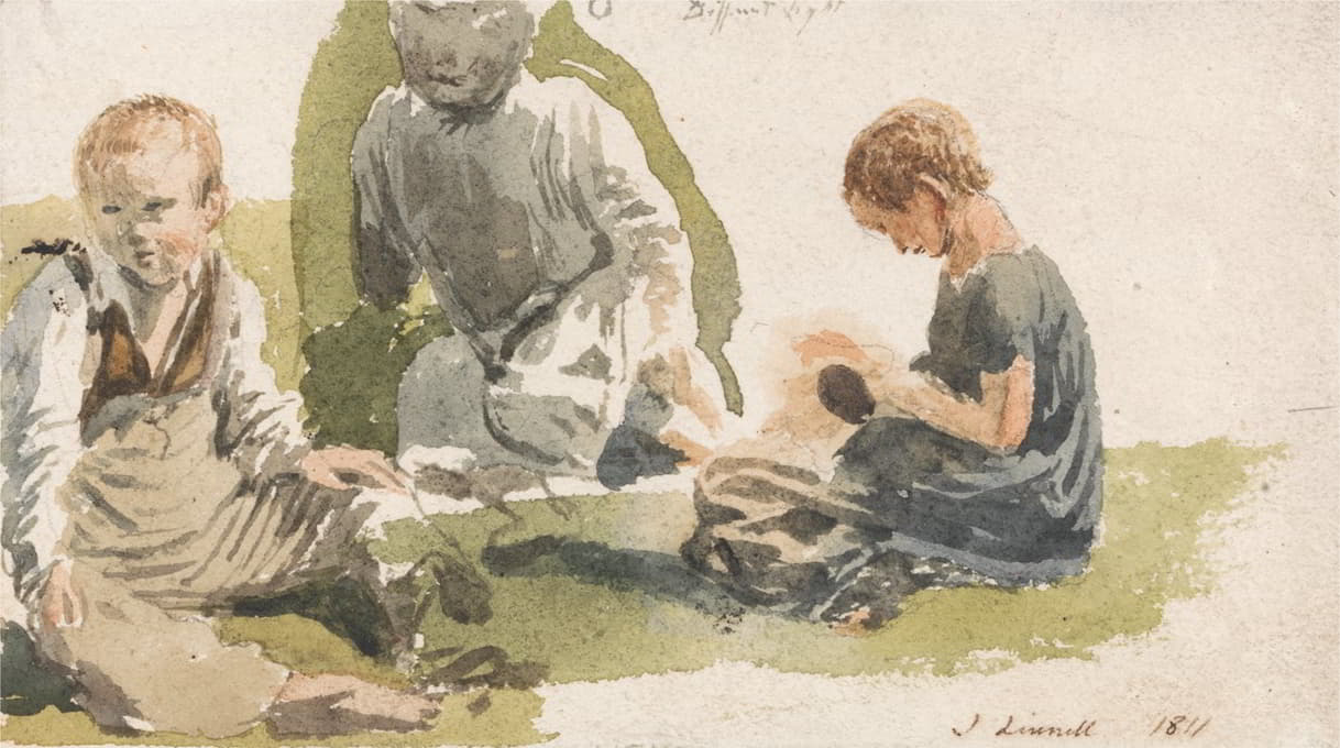 John Linnell - A Study of Children