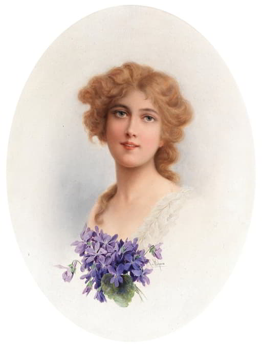 紫罗兰妇女肖像画