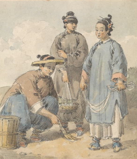 William Alexander - Three Chinese Women Street Vendors