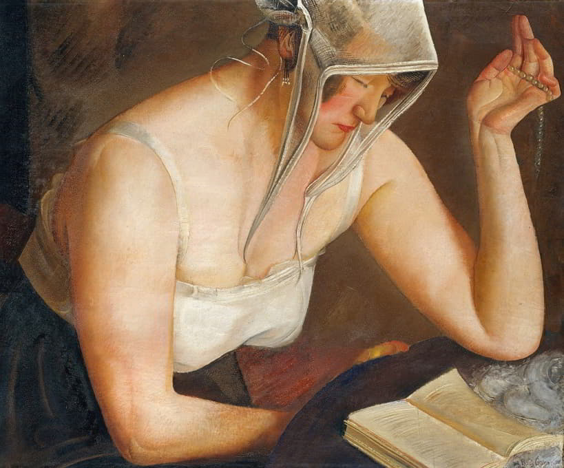 Boris Grigoriev - Woman Reading