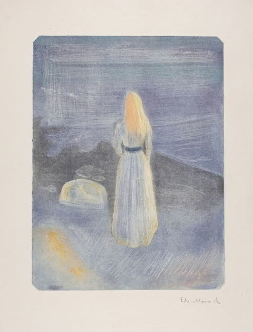 Edvard Munch - Young Woman on the Beach
