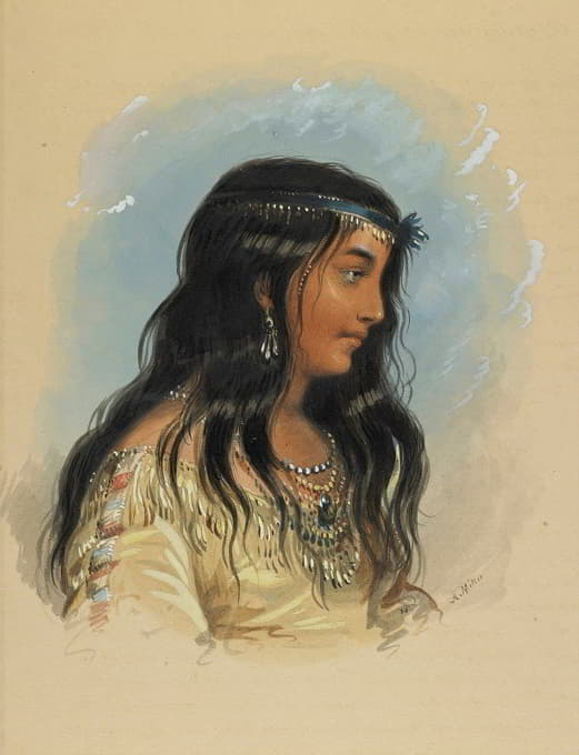 Alfred Jacob Miller - A Young Woman Of The Flat Head Tribe