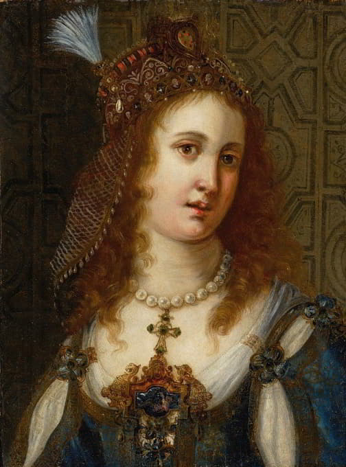 Jacopo Ligozzi - Portrait Of Virginia de’ Medici