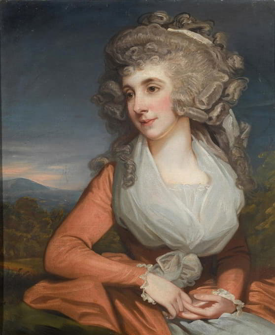 Mather Brown - A Portrait Of Mrs Mary Livius