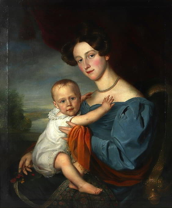 François Van Dorne - Mutter mit Kind