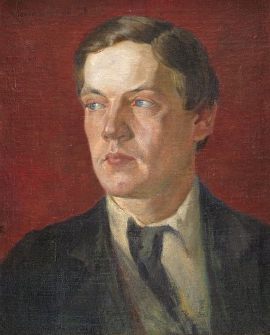Johan Rohde - Portræt af den svenske maler Gustaf Wolmar