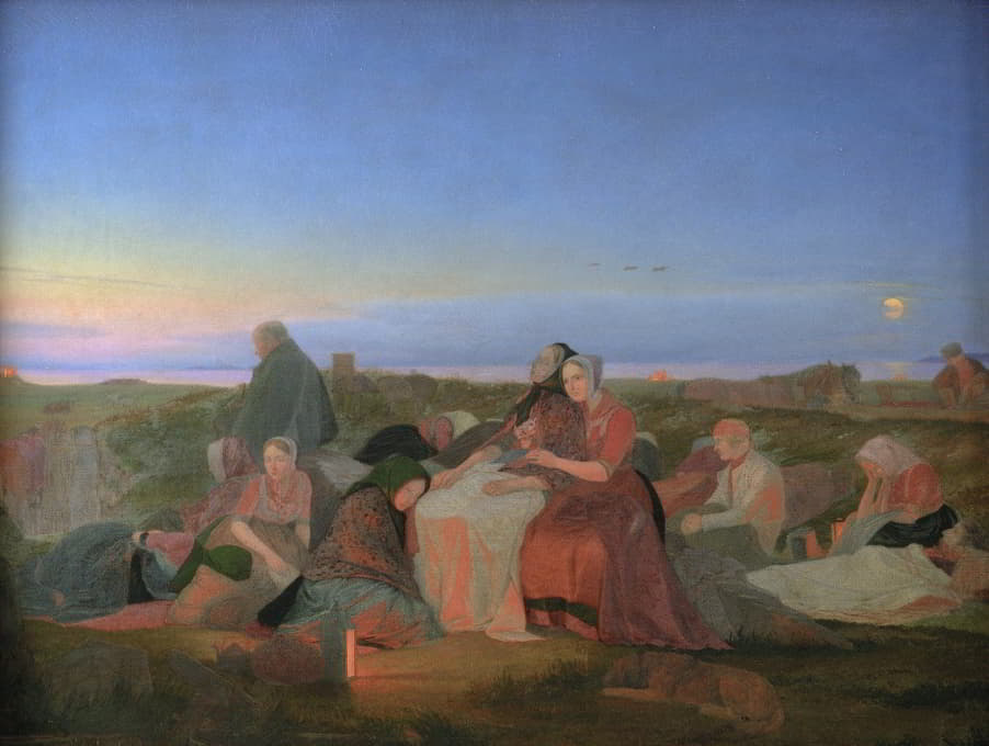 Jørgen Sonne - Midsummer’s Eve. Sick People Asleep upon the Grave of St. Helena at Tisvilde